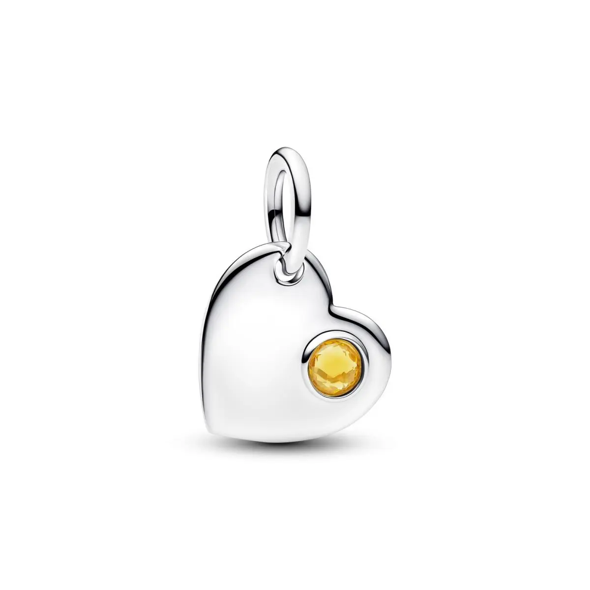 Pandora November Engravable Honey Stone Heart Dangle Charm 794295C11