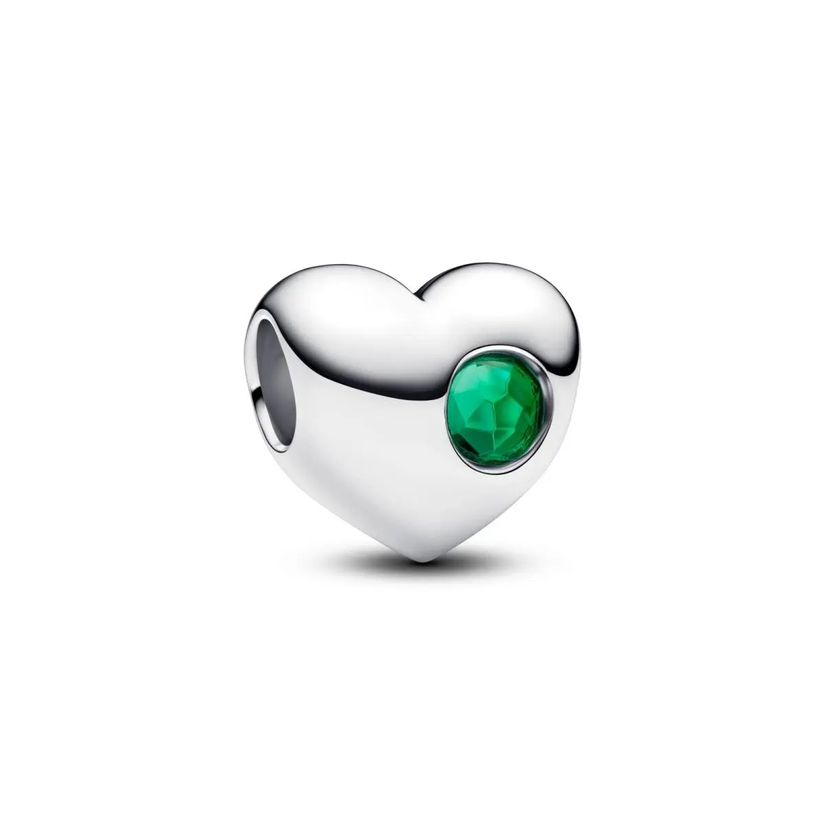 Engravable Green Stone Heart Charm 794161C05 by Pandora