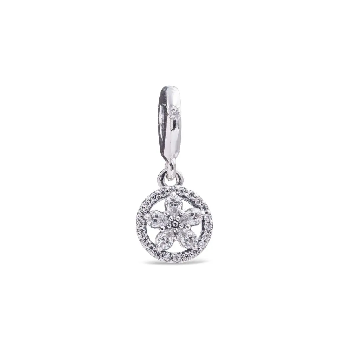 Pandora Sparkling Snowflake Circle Dangle Charm 799222C01