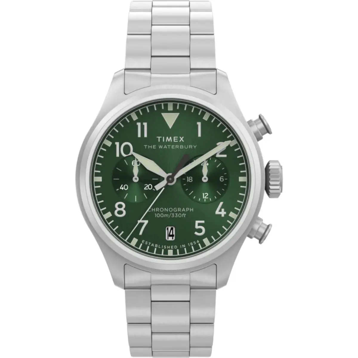 Timex Waterbury Ace Chronograph TW2Y19100 Mens Stainless Steel Analog Dial Watch