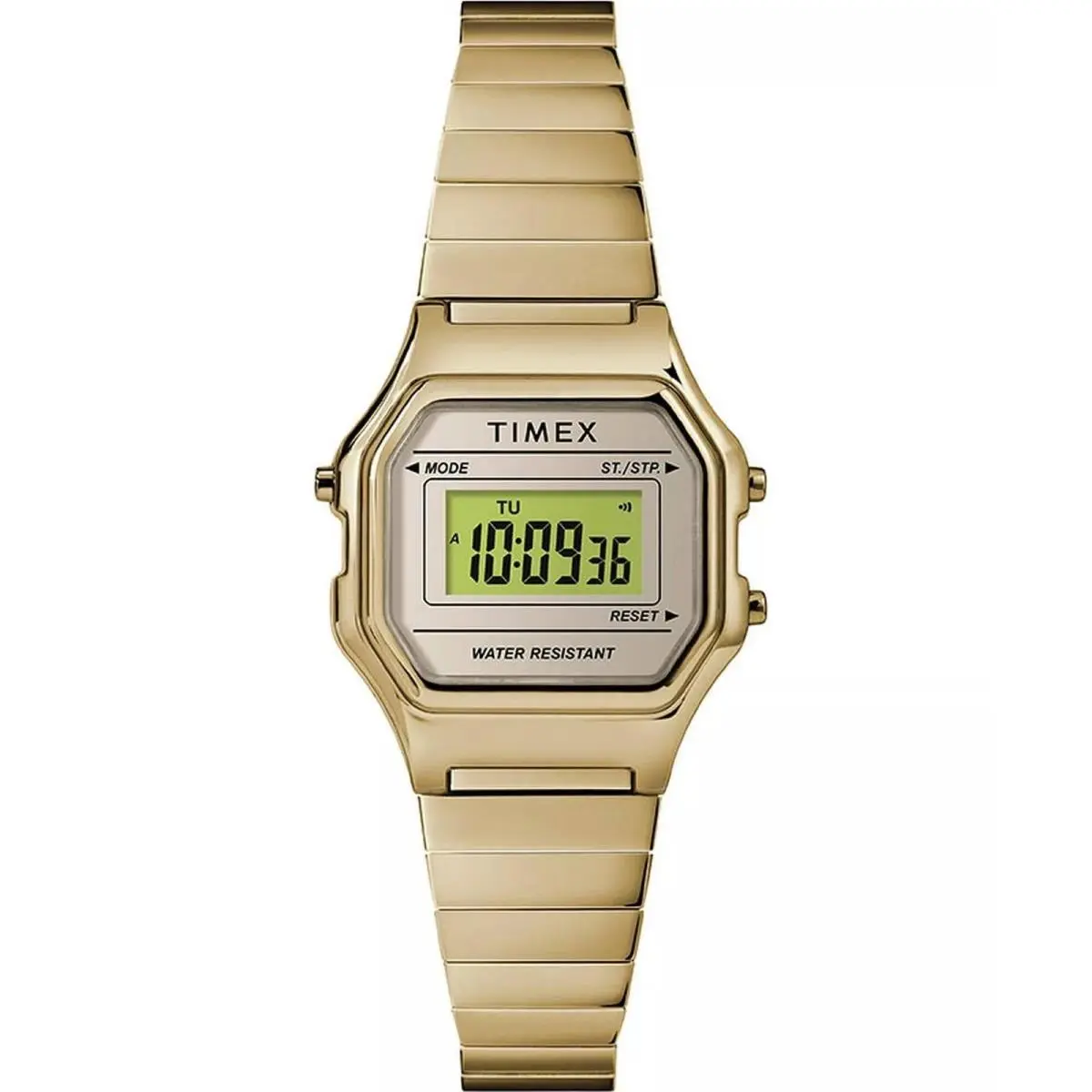 Women`s Watch Chronograph Grey Digital Dial Steel Bracelet TW2T48000JT by Timex