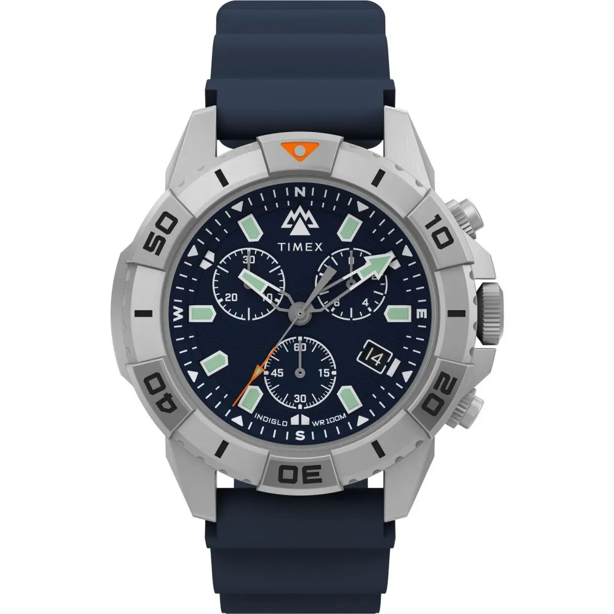 Men`s Expedition Ridge Chronograph 42mm Watch - Blue Blue/ip Steel/blue by Timex