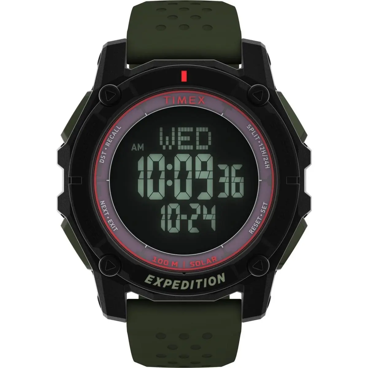 Men`s Expedition Ridge 49mm Watch - Green/black/digital Neg Display by Timex