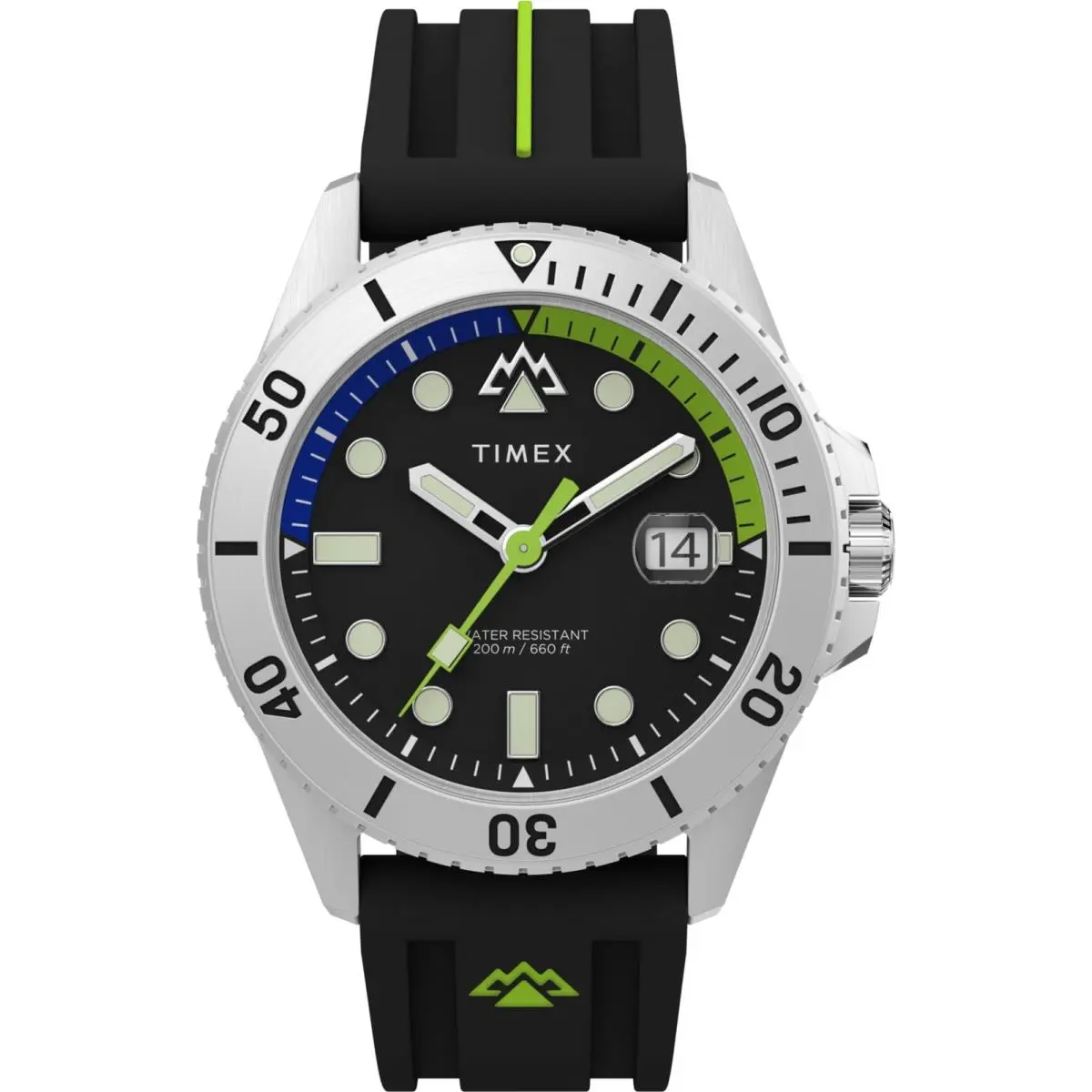 Men`s Expedition North Anchorage 43mm Watch Black/black/stainless Steel by Timex