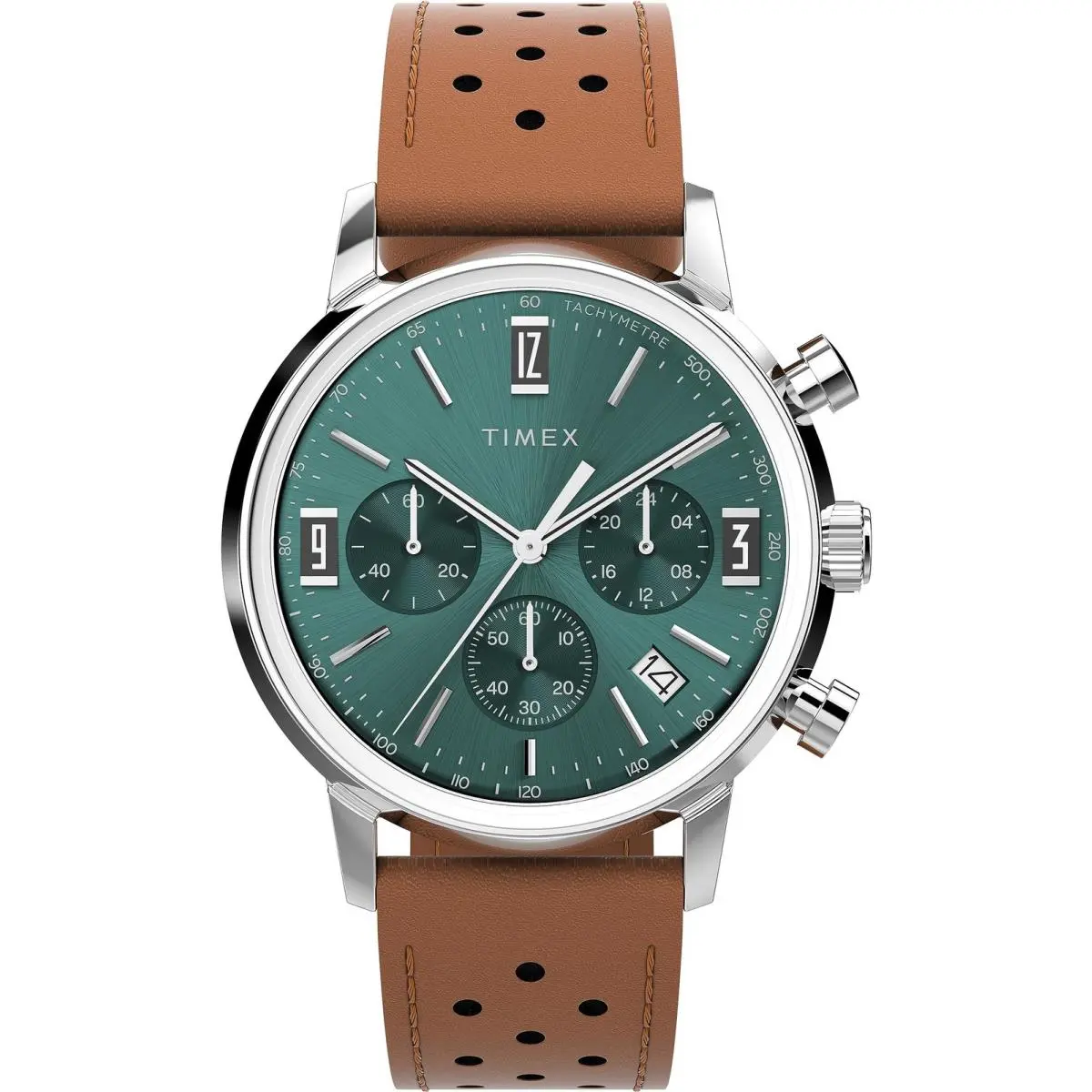 Men`s Marlin 40mm Watch - Brown One Size Brown/blue/stainless Steel by Timex
