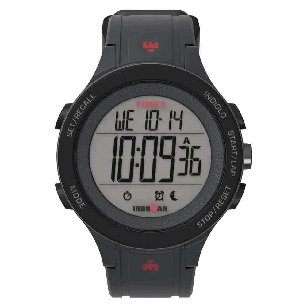 Men`s Ironman Triathlon T200 42mm Watch – Gray Case Positive Gray/black by Timex
