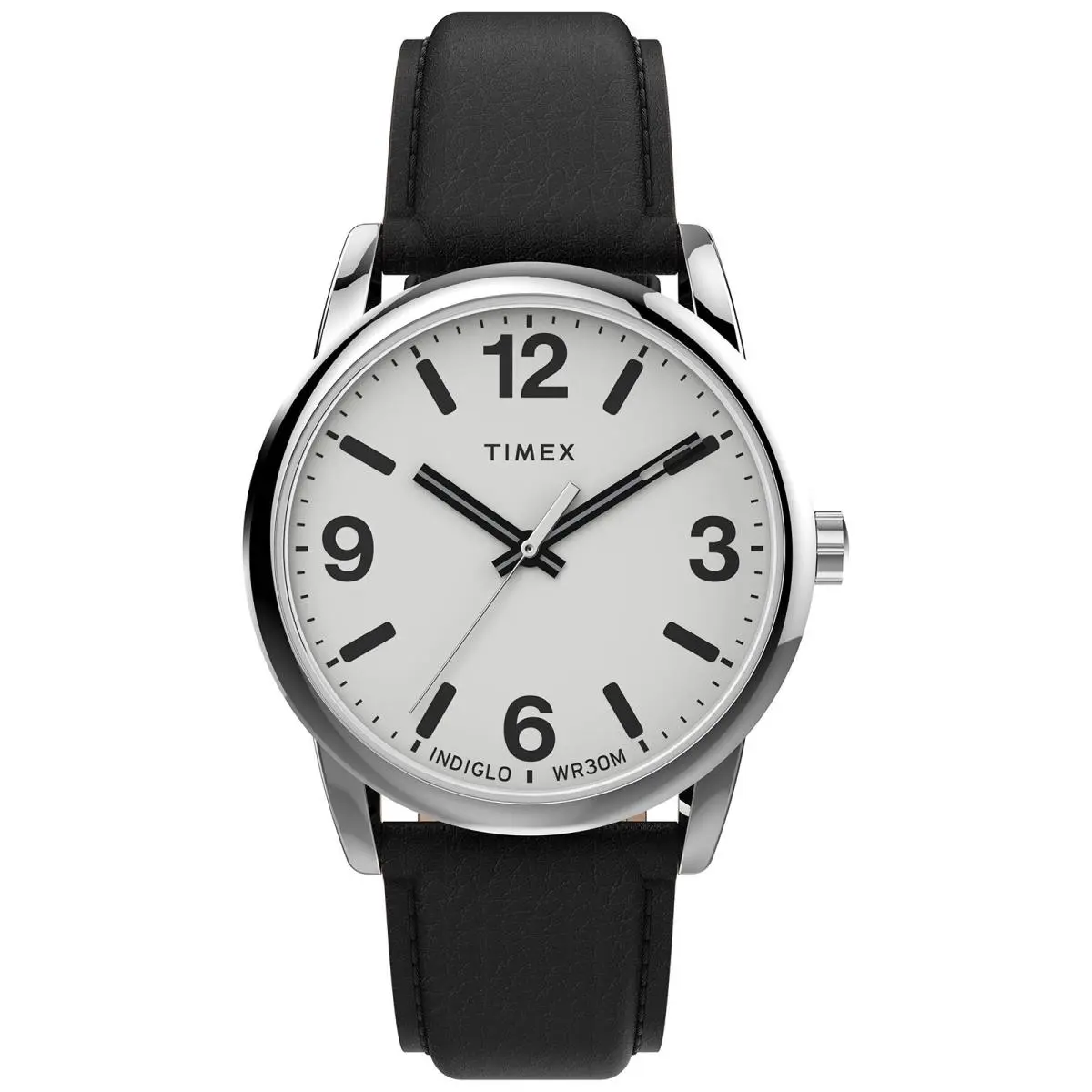 Men`s Easy Reader Bold 38mm Watch – Silver-tone Case Black/silver-tone by Timex