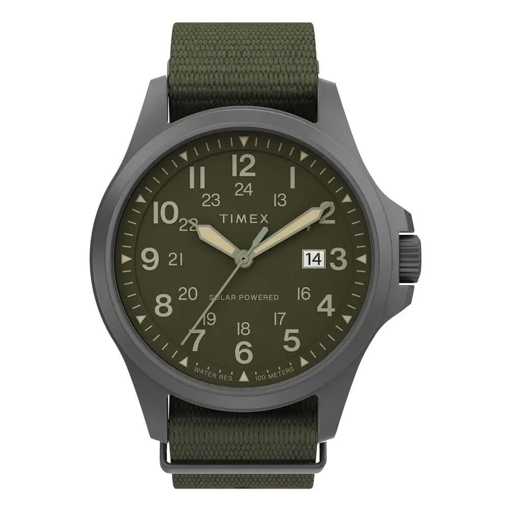Men`s Expedition North Field Post Solar 41mm One Size Olive/gunmetal by Timex