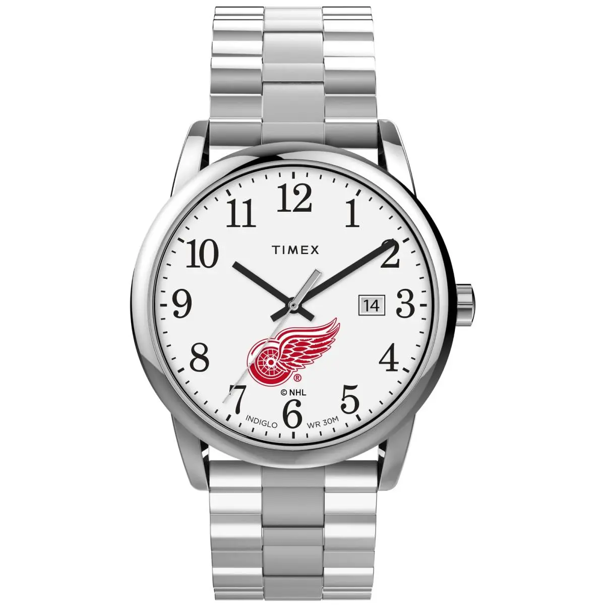 Men`s Easy Reader 38mm Watch - Detroit Red Wings with by Timex