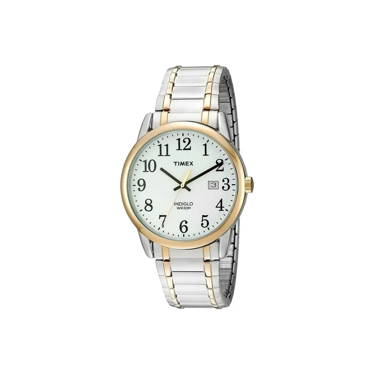 Men`s Easy Reader 38mm Watch – 38mm Two-Tone/Two-Tone/White/B/38mm by Timex