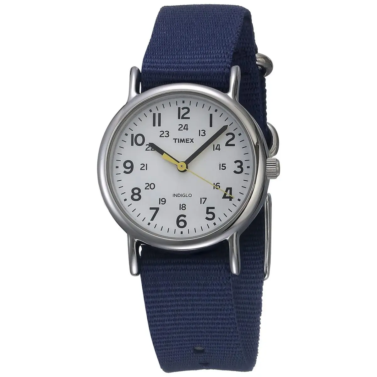 Timex Women`s Weekender 31mm Watch – Silver-tone Case Blue/white/silver-tone - Blue, Silver, White
