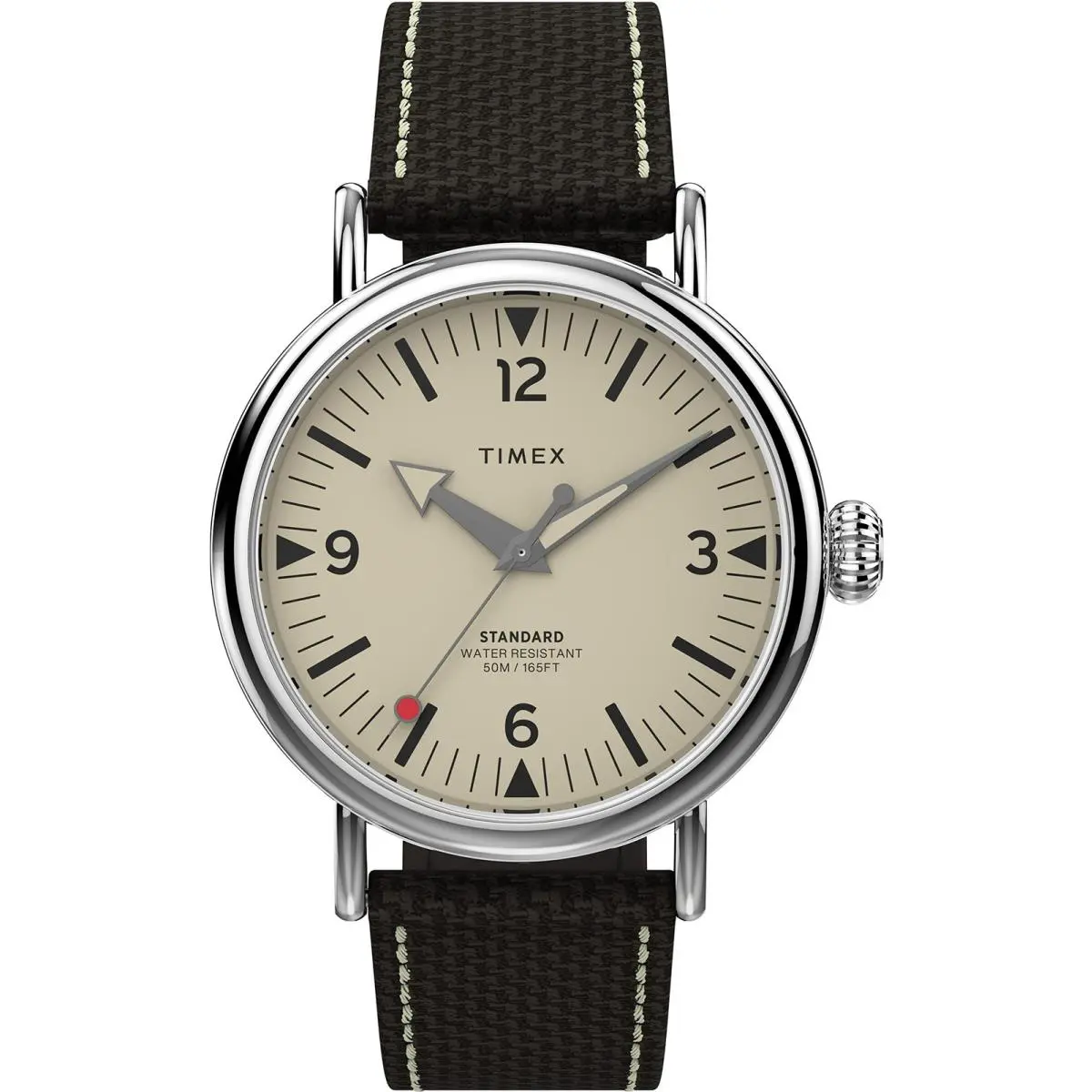 Men`s Standard 40mm Watch – One Size Brown/silver-tone/cream by Timex