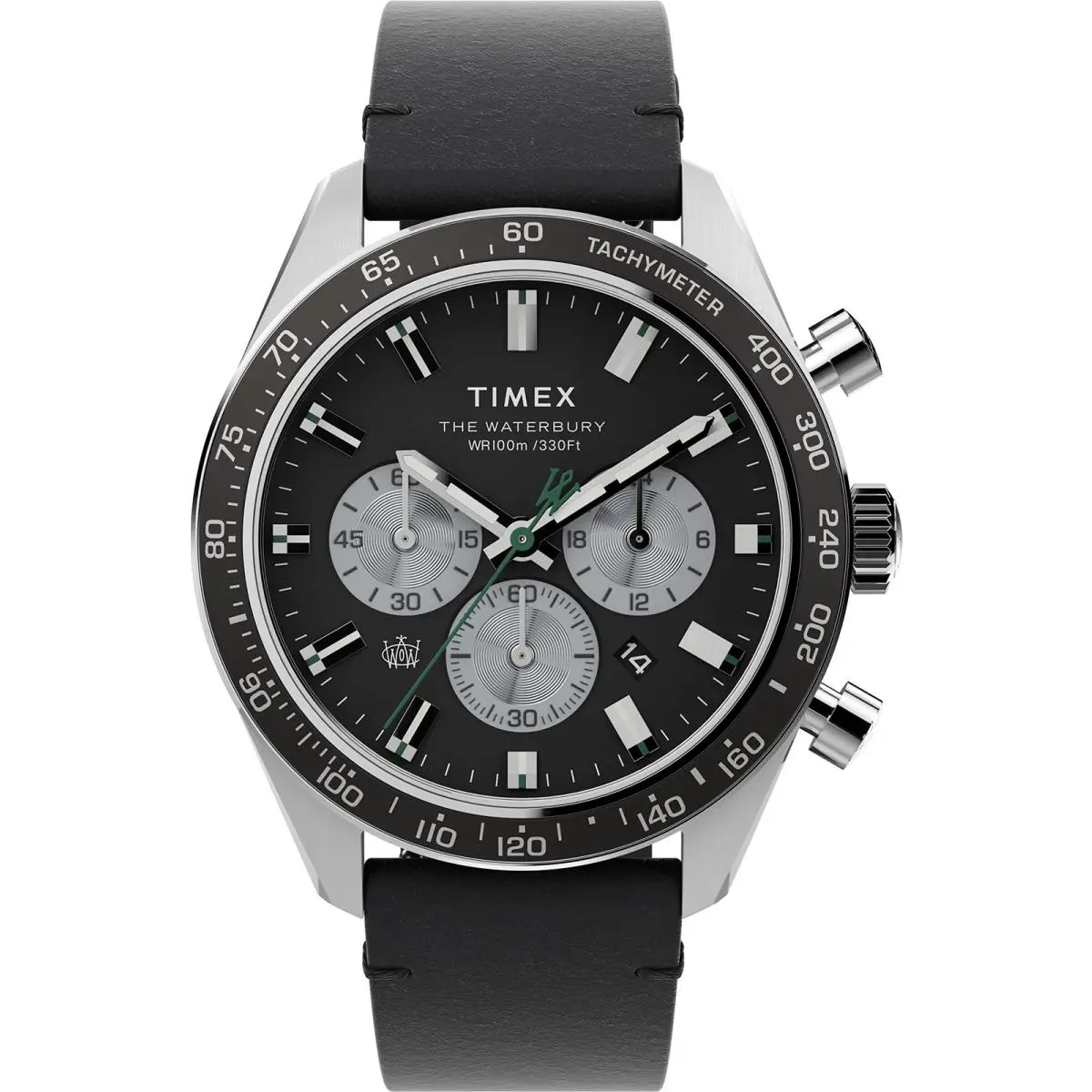 Timex Men’s Waterbury Diver Chronograph One Size Black/blue/stainless Steel