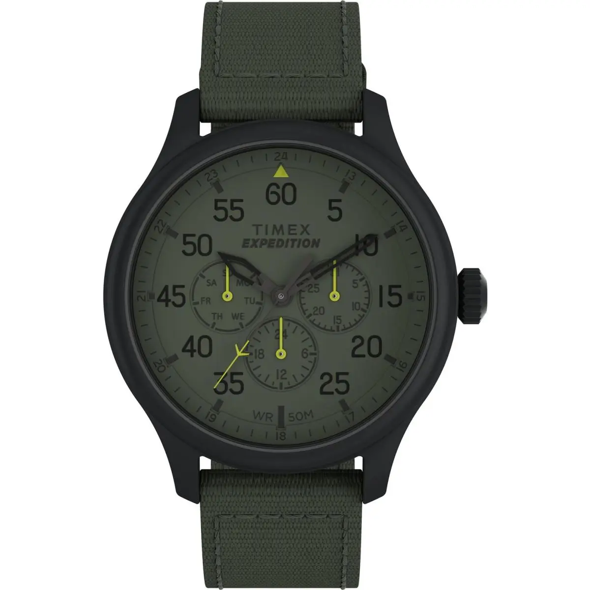 Men`s Expedition Field 43mm Watch - Green Strap Green/green/black by Timex