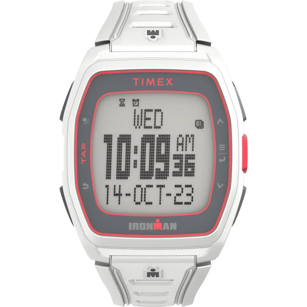 Unisex Ironman Triathlon T300 42mm Watch - White White/digital/white by Timex