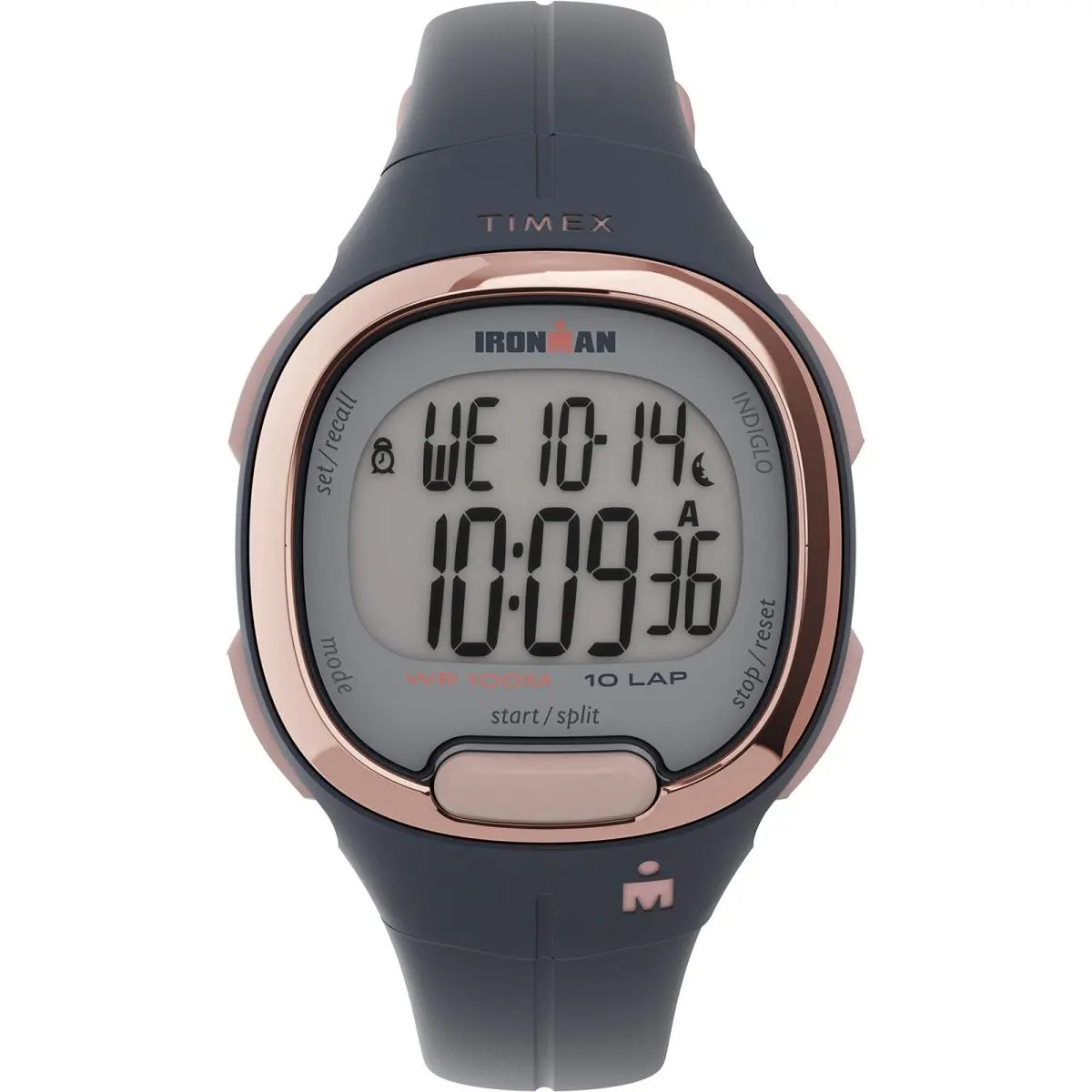 Women`s Ironman Triathlon Transit 33mm Resin 33 Mm Blue/rose Gold-tone by Timex