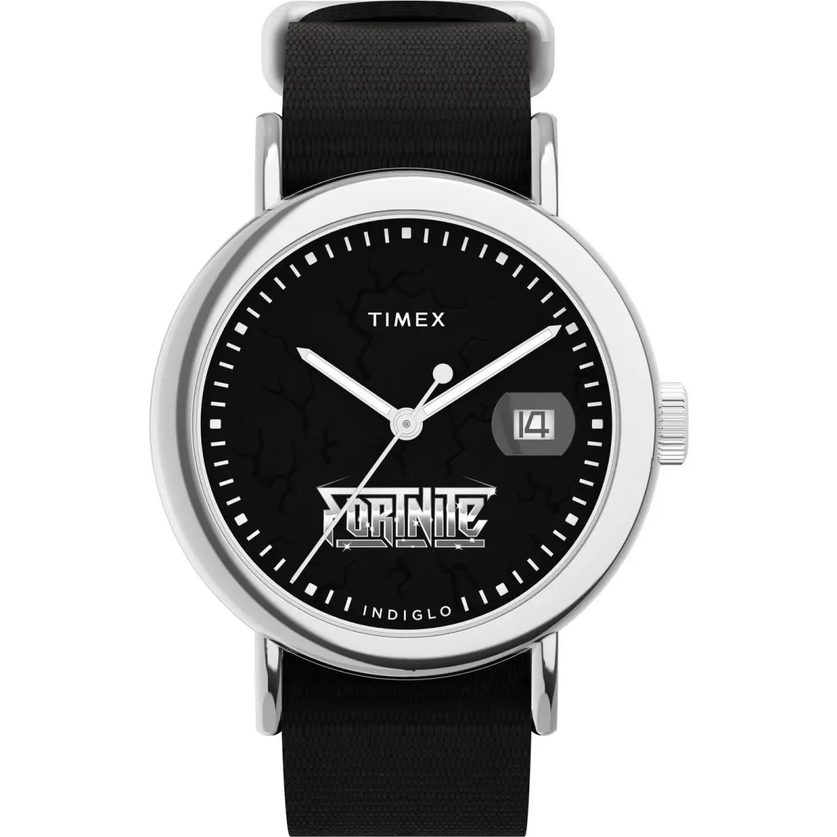 Men`s Fortnite Weekender 37mm Watch - Black Black/silver-tone/black by Timex