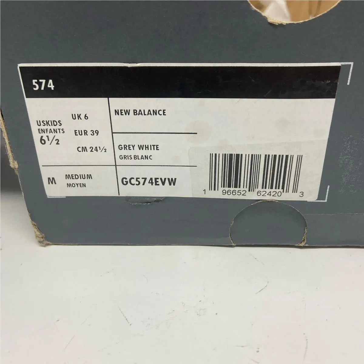 New Balance shoes - New Balance 574 - GC574EVW - Gray, White 0