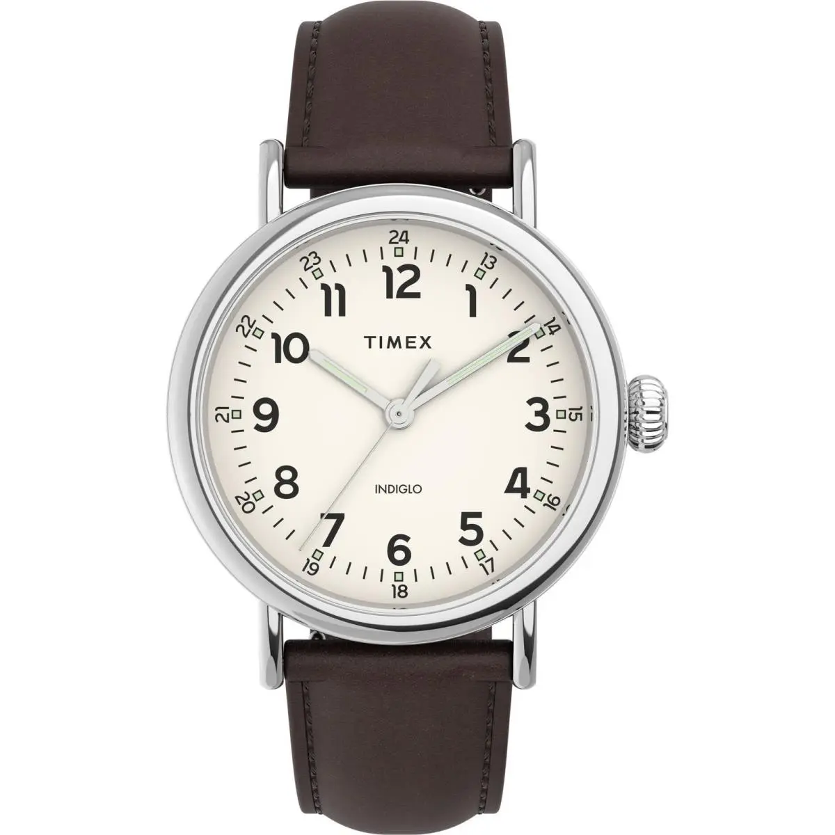 Men`s Standard 40mm TW2V27800VQ Quartz Watch Brown/cream/silver-tone by Timex