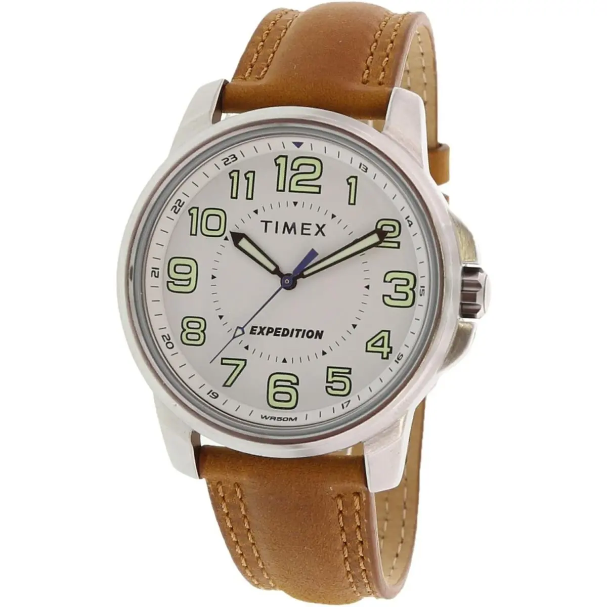 Men`s Expedition TW4B16400 Silver Leather Japanese Quartz Fashion Watch by Timex