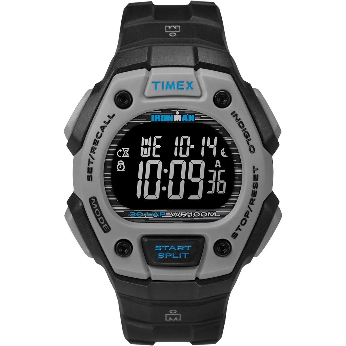 Timex Men`s Ironman Triathlon Classic 30 38mm Watch Black/digital Black/black