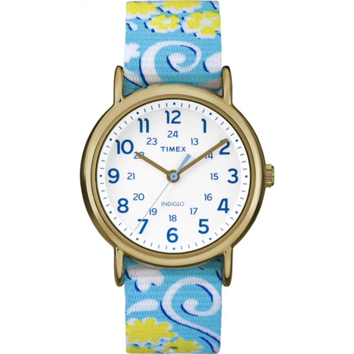 Women`s `weekender Preppy Floral` Quartz Womens Standard White Swirl by Timex