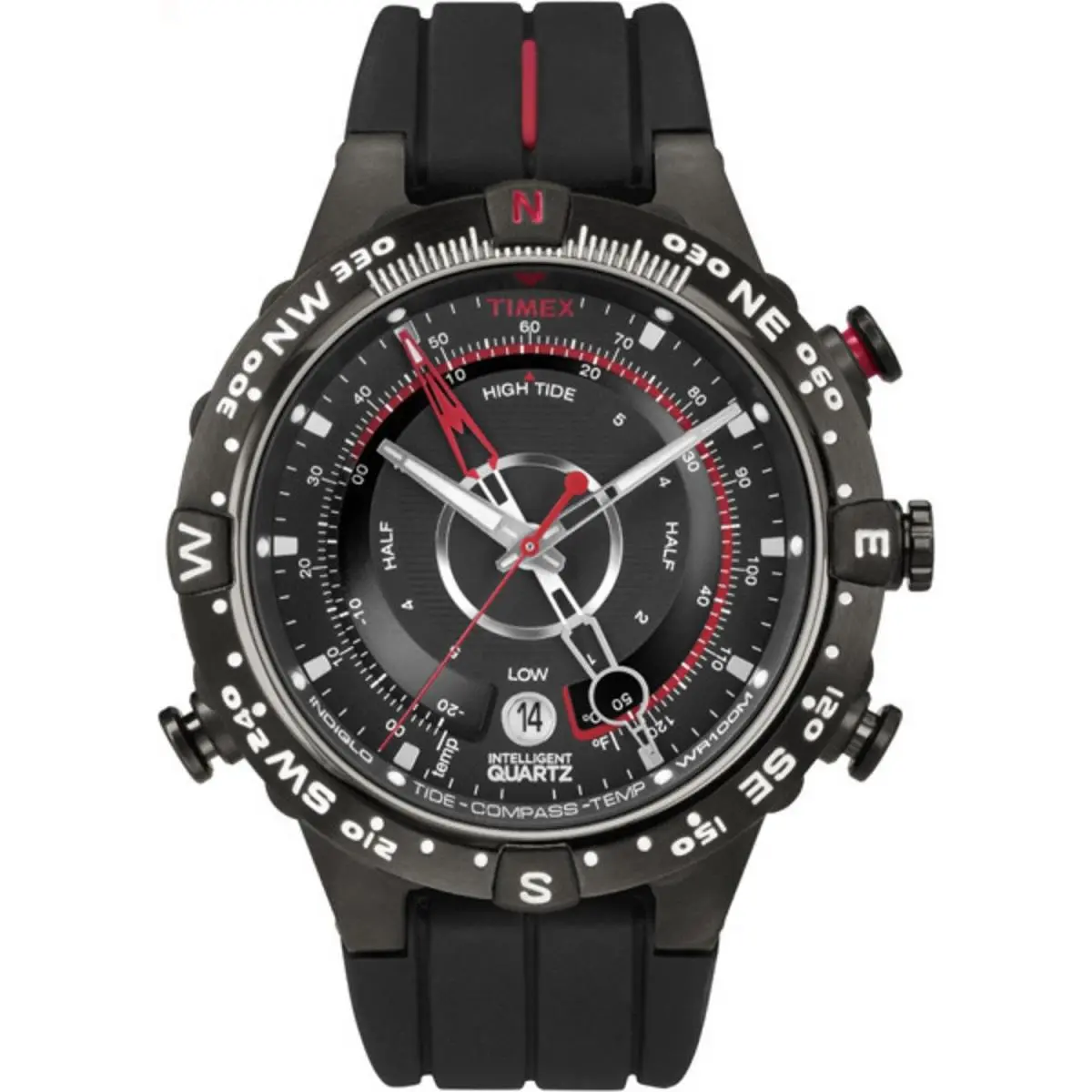 Men`s T2N720 Intelligent Quartz Tide Temp One Size Black/black/black by Timex