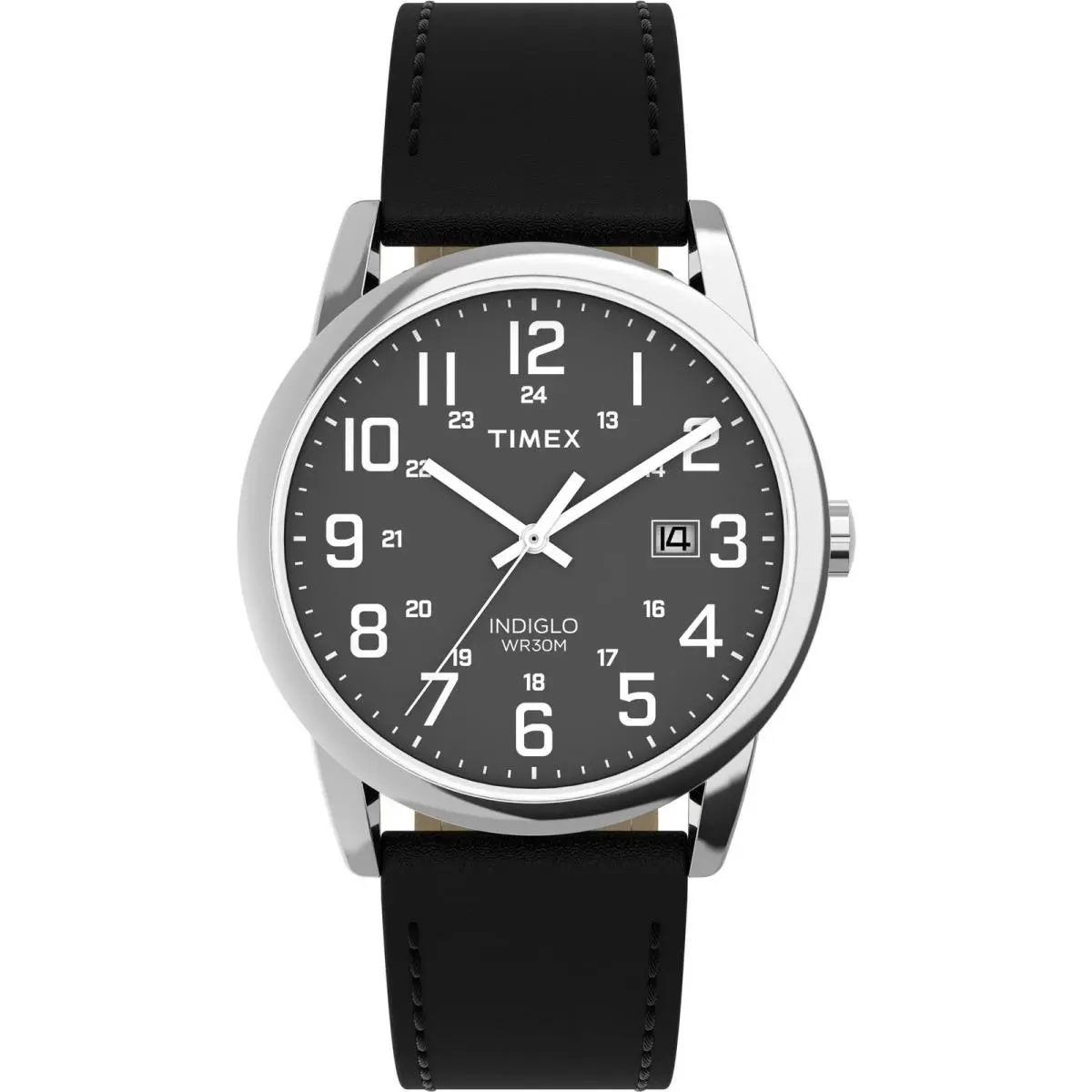 Men`s Easy Reader Classic 38mm Watch - Brown/Silver-Tone/Black/38mm by Timex