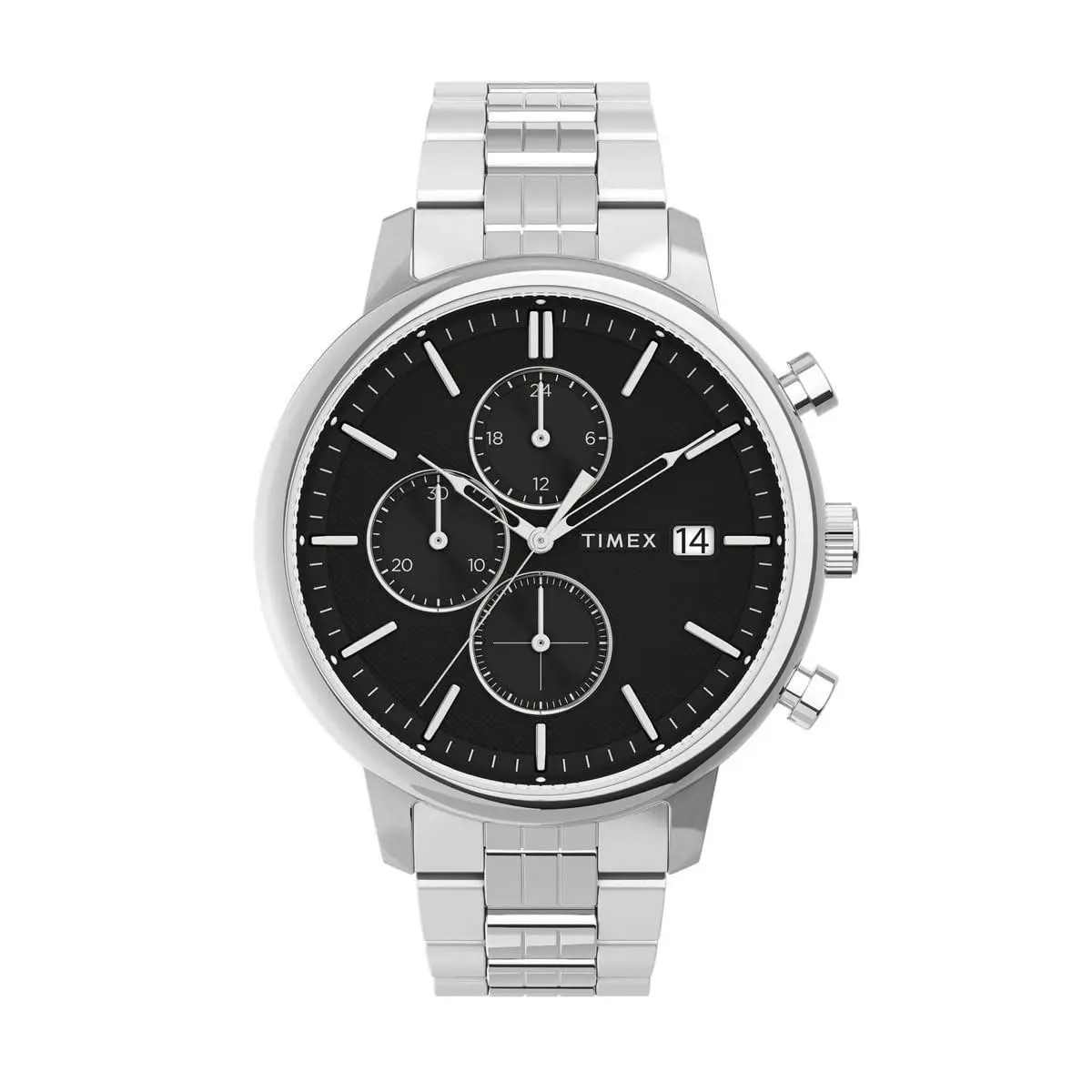 Timex Men`s Chicago Chronograph One Size Stainless Steel/black/silver-tone