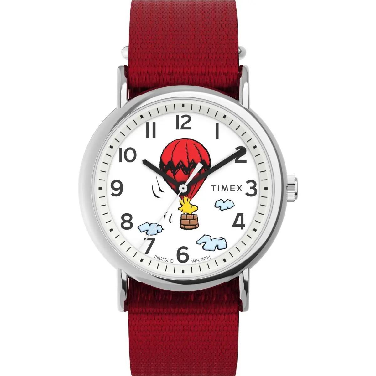 Unisex Peanuts Weekender 38mm Watch - Red Red/silver-tone/white/balloon by Timex
