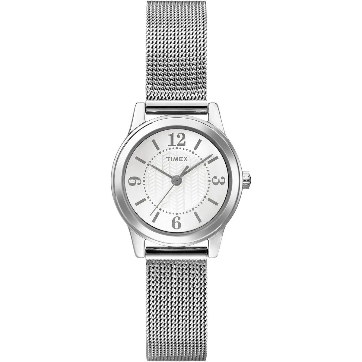 Women`s T2P457 Casey Dress Silver-tone Stainless Steel Mesh Silver by Timex