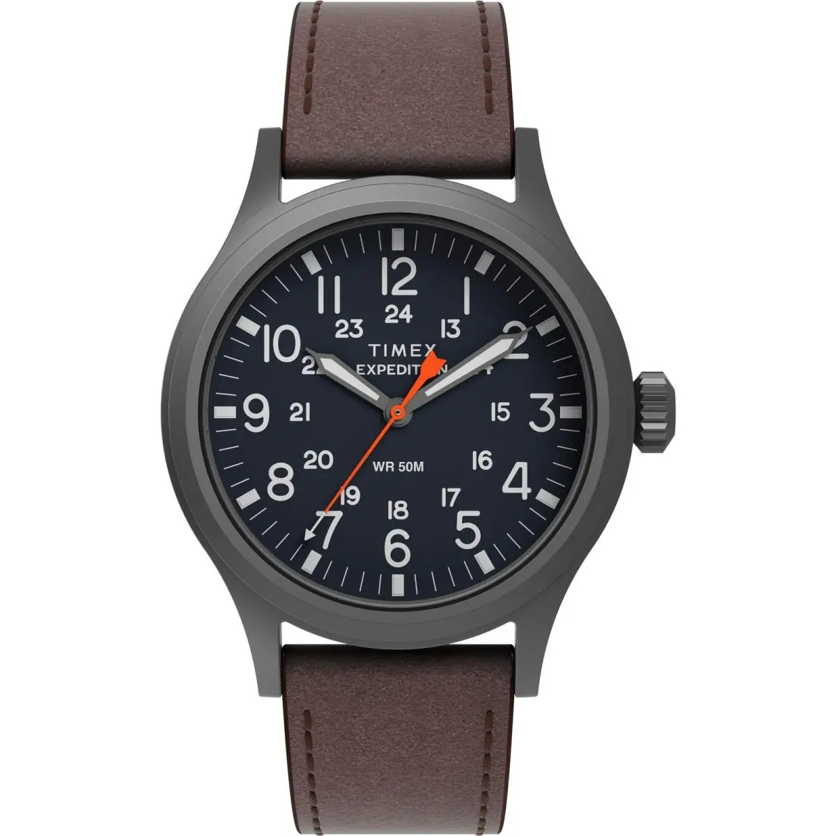 Men`s Expedition Scout 40mm Watch - Brown Two- Piece Blue Dial by Timex