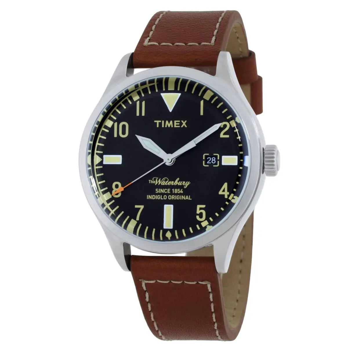Waterbury Heritage Traditional Quartz Black Dial Unisex Watch TW2P84000 by Timex