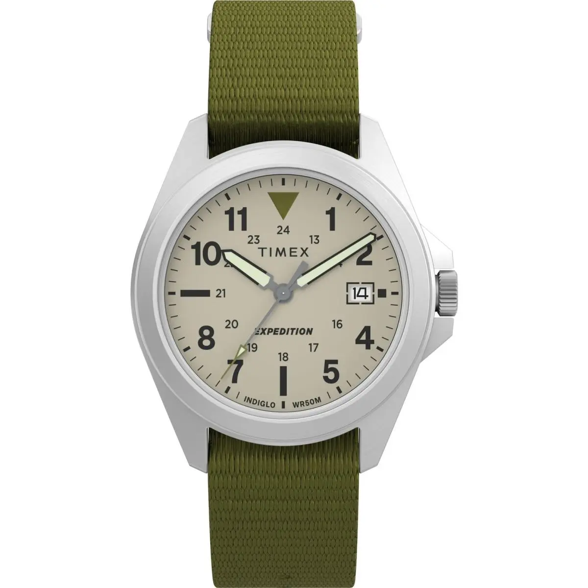 Unisex Expedition Field 36mm Watch - Green Green/silver-tone/natural by Timex