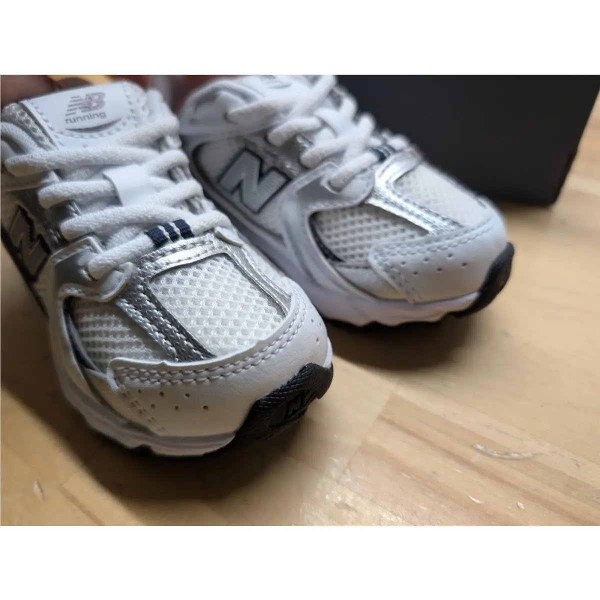 New Balance shoes - New Balance 530 Bungee - Bungee - IZ530SB1 - White, natural indigo, and silver metallic (UPC: 196652590713) 4