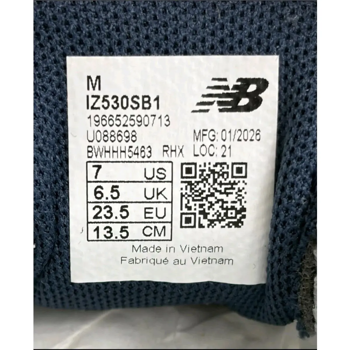 New Balance shoes - New Balance 530 Bungee - Bungee - IZ530SB1 - White, natural indigo, and silver metallic (UPC: 196652590713) 7