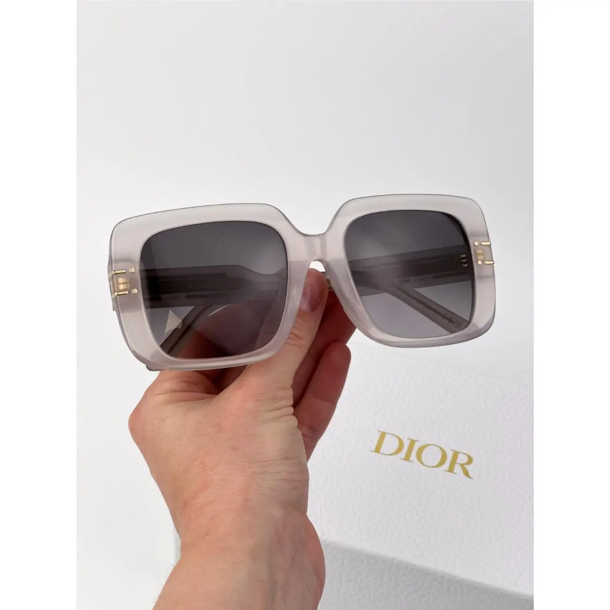 Dior Women Sunglasses Brown Grey Gradient Square Diorsignature S11F 78A1