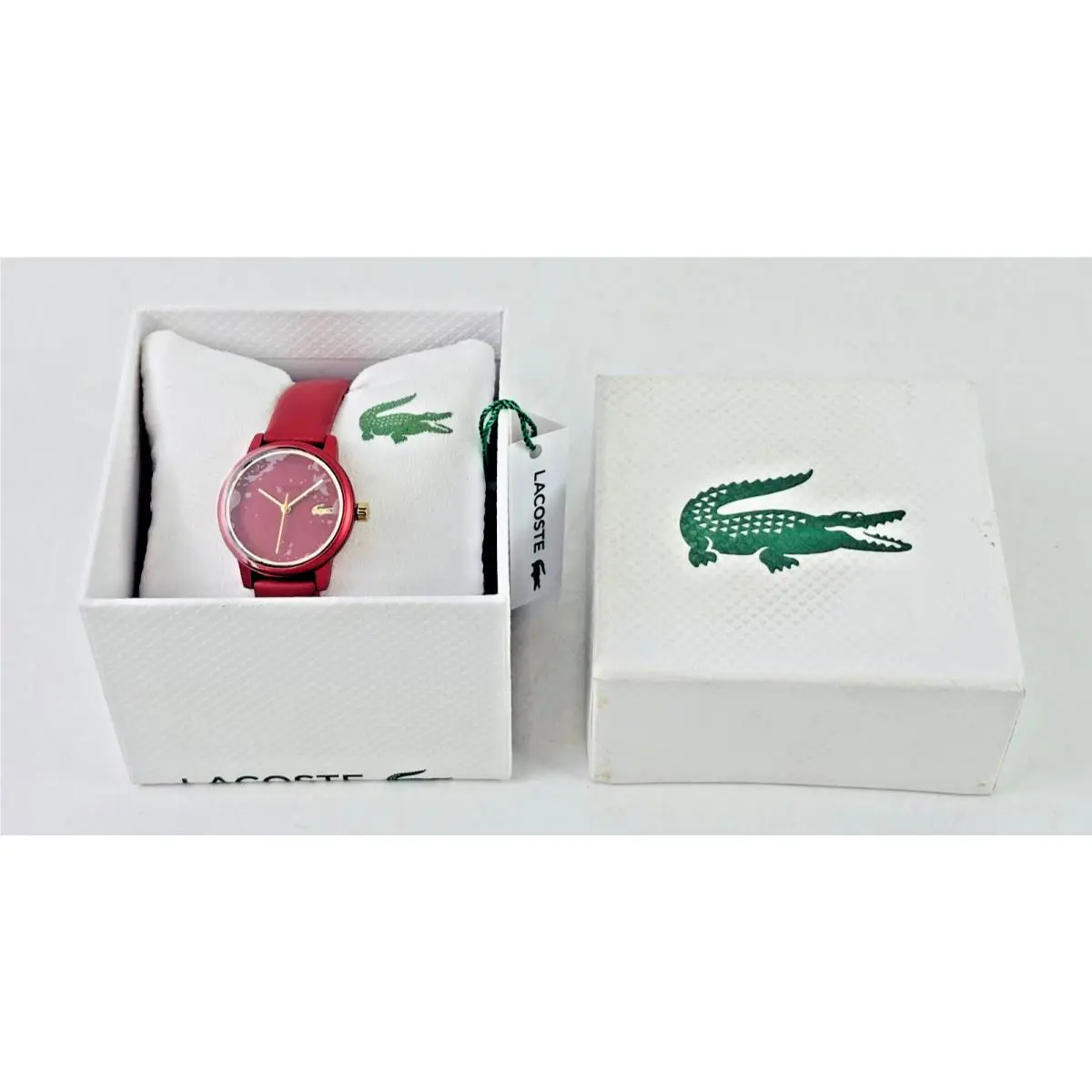 Lacoste LACOSTE.12.12 Swift Three-hand Quartz Watch Cedar Leather 2001439 Red