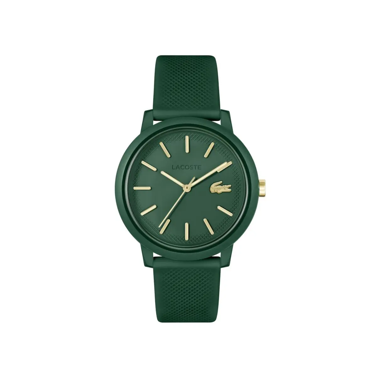 Lacoste. 12.12 Men`s Quartz Watch - 3 Hand Analog - Silicone Strap - Green