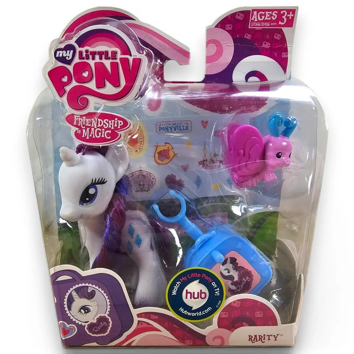 Hasbro My Little Pony Rarity G4 Brushable with Suitcase Butterfly Pet Mlp 2011