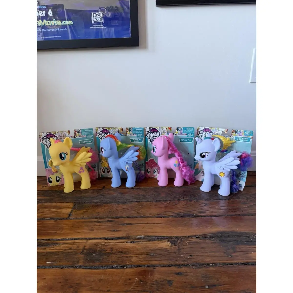 4 My Little Pony Friendship Is Magic 8” Figures Rainbow Dash Celestia Brush