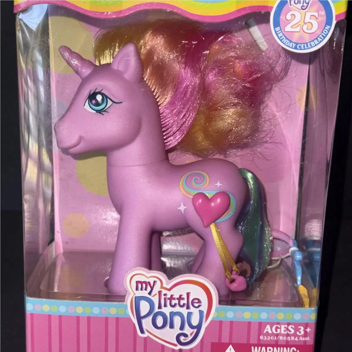 Hasbro My Little Pony 25th Birthday Celebration Rarity The Unicorn Pink 2007