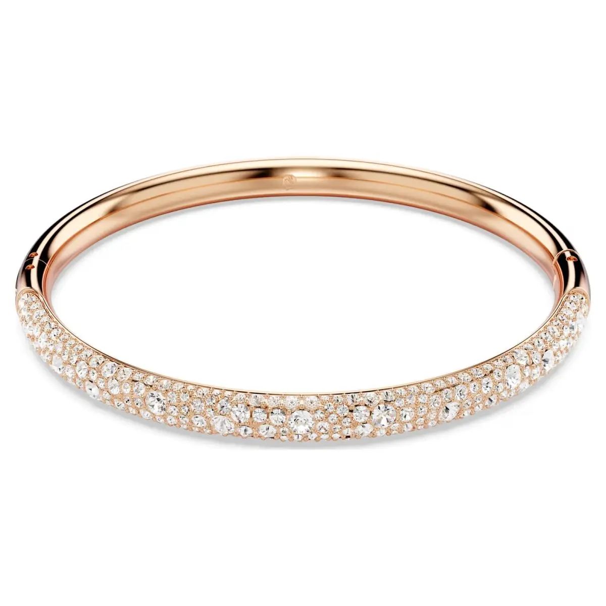 Sublima Bangle - Snow Pave - White - Rose Gold-tone Plated - Medium by Swarovski
