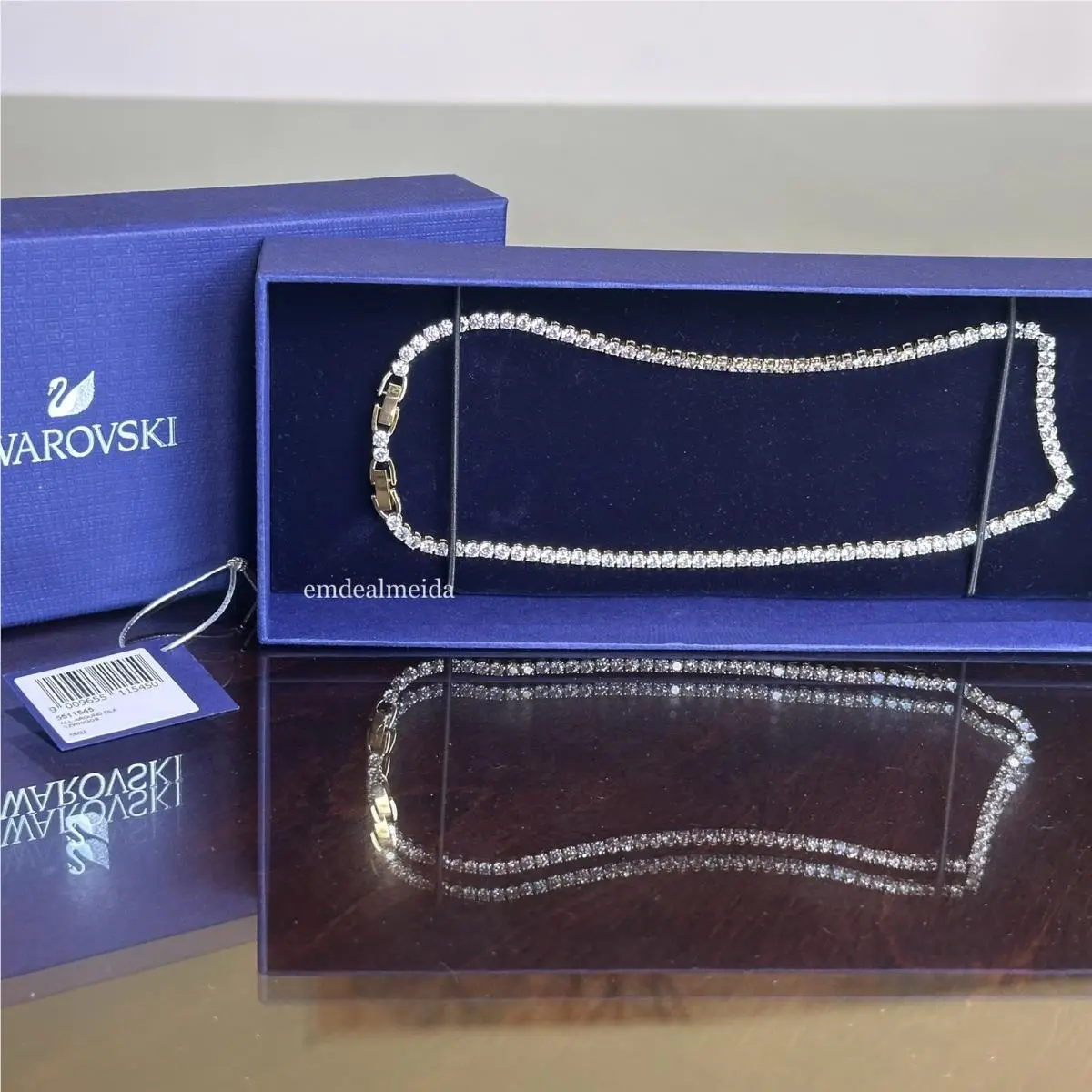 Crystal Gold Tone All Around Matrix Tennis Collar Bib Necklace 5511545 by Swarovski