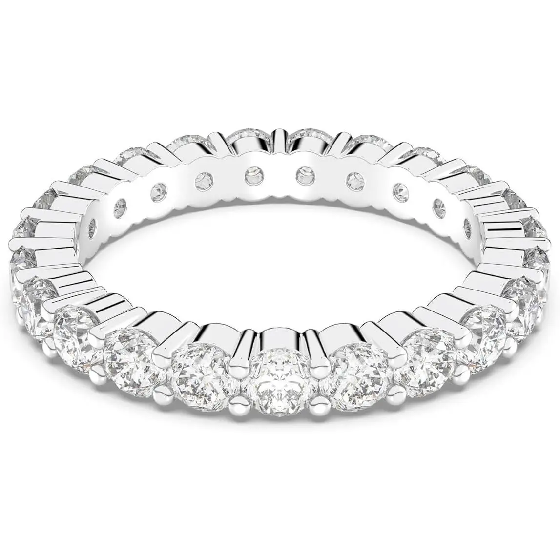 Swarovski 5257479 Women`s Ring Size 8.5 Vittore Rhodium Tone Finish