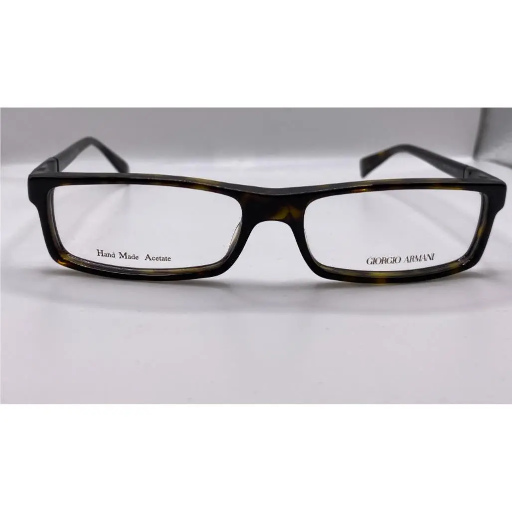 Giorgio Armani GA502 Nfq Tortoise Plastic Eyeglasses Rectangle Frame 56-16-140