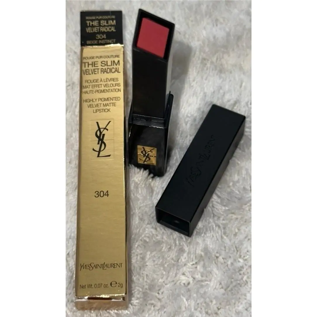Yves Saint Laurent Ysl Limited Edition Slim Velvet Radical Matte Lipstick 304 Beige Instinct 0.07oz
