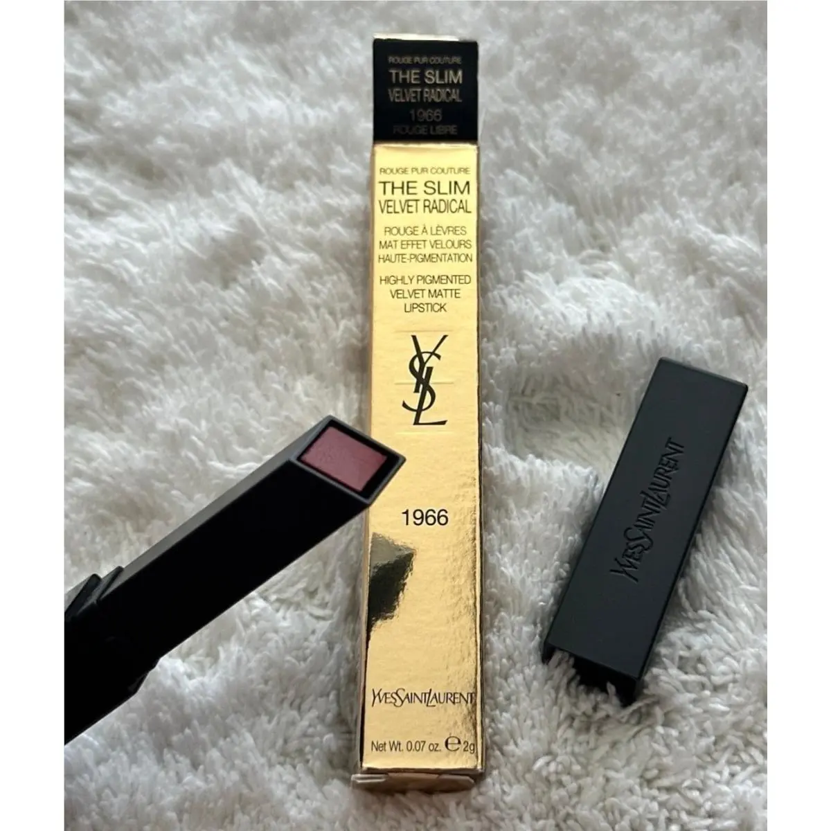 Yves Saint Laurent Ysl Limited Edition Slim Velvet Radical Matte Lipstick 1966 Rouge Libre 0.07oz
