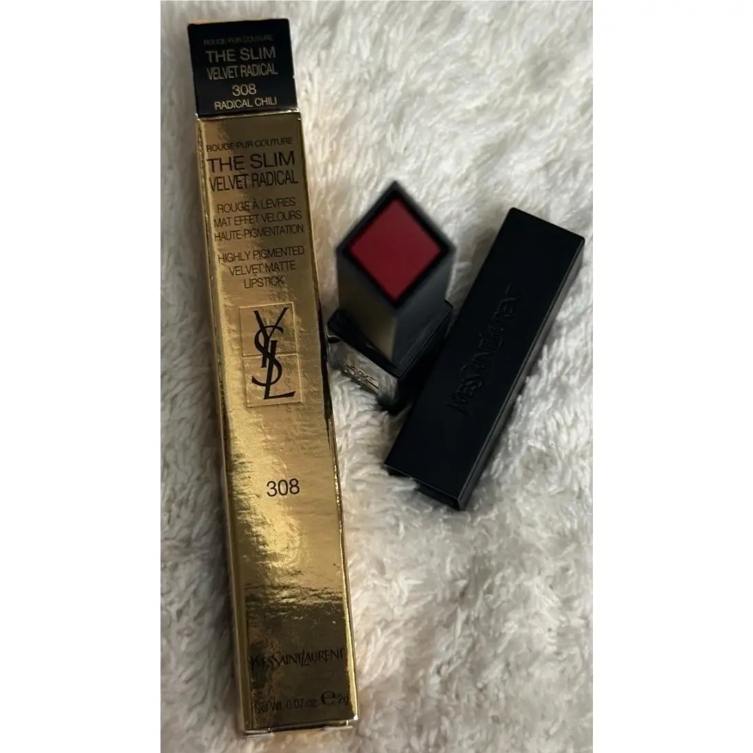 Yves Saint Laurent Ysl Limited Edition Slim Velvet Radical Matte Lipstick 308 Radical Chili 0.07oz
