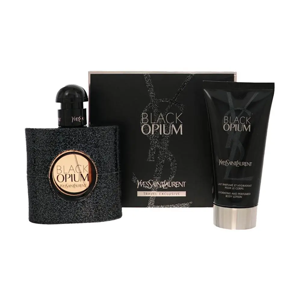 Black Opium by Yves Saint Laurent Gift Set For Women 1.6 Oz Eau De Parfum Spray
